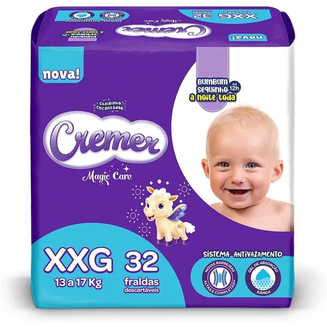 FRALDA BABY CREMER MEGA XXG 32U
