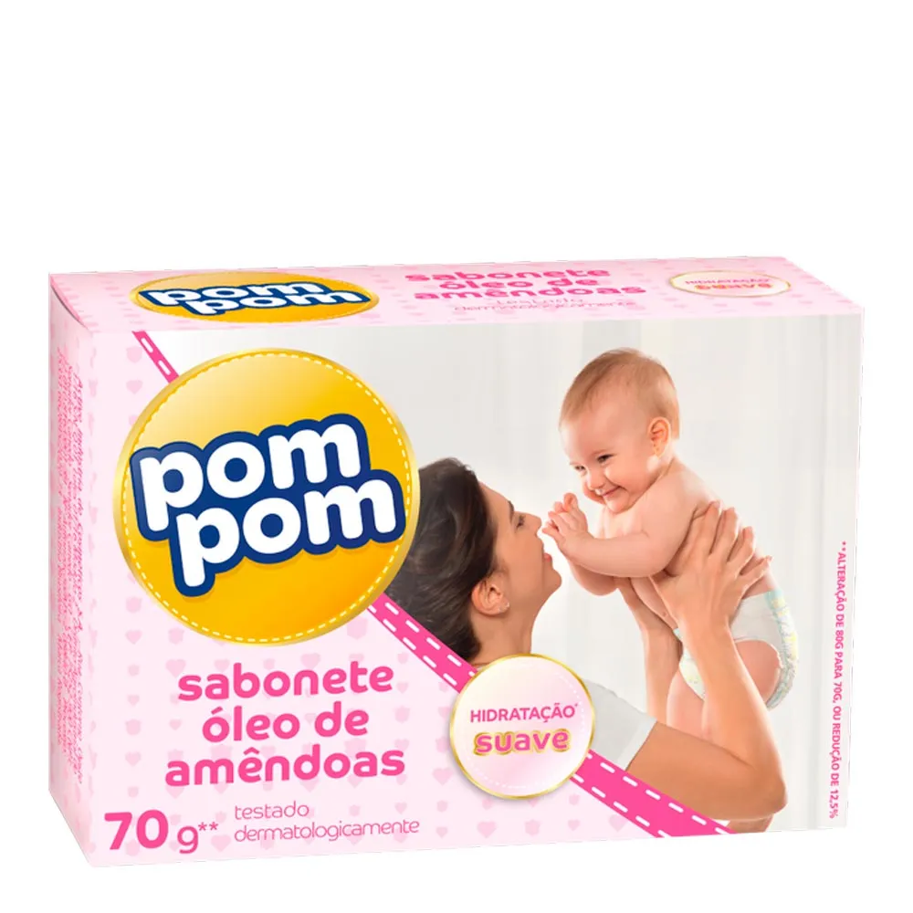 SABONETE INFANTIL POMPOM OLEO DE AMENDOAS 80G