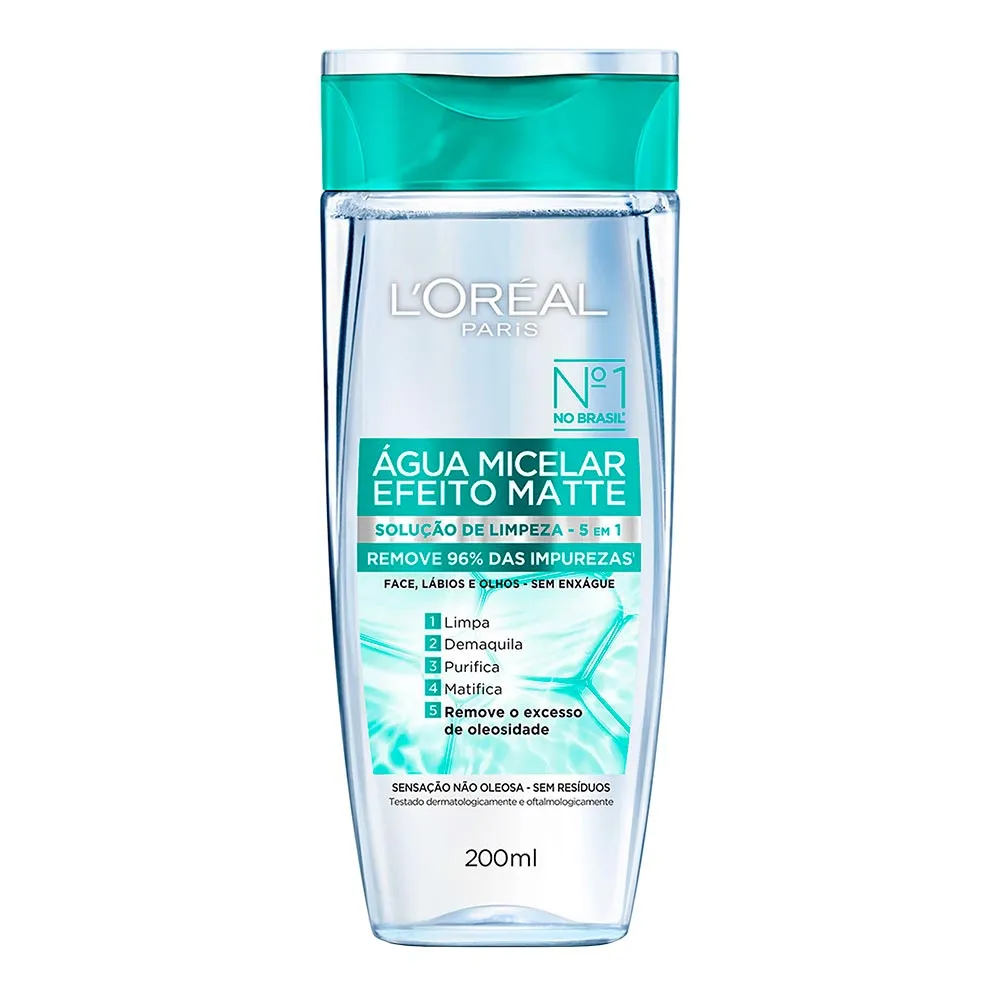 AGUA MICELAR EFEITO MATTE LOREAL PARIS 200ML