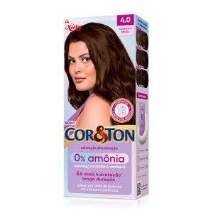 TINTURA COR E TON SEM AMONIA CASTANHO MEDIO 4.0