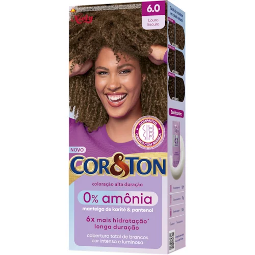 TINTURA COR E TON SEM AMONIA LOURO ESCURO 6.0