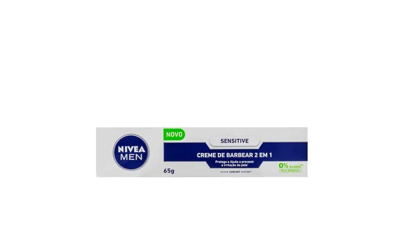 CREME DE BARBEAR NIVEA 2 EM 1 SENSITIVE 65G