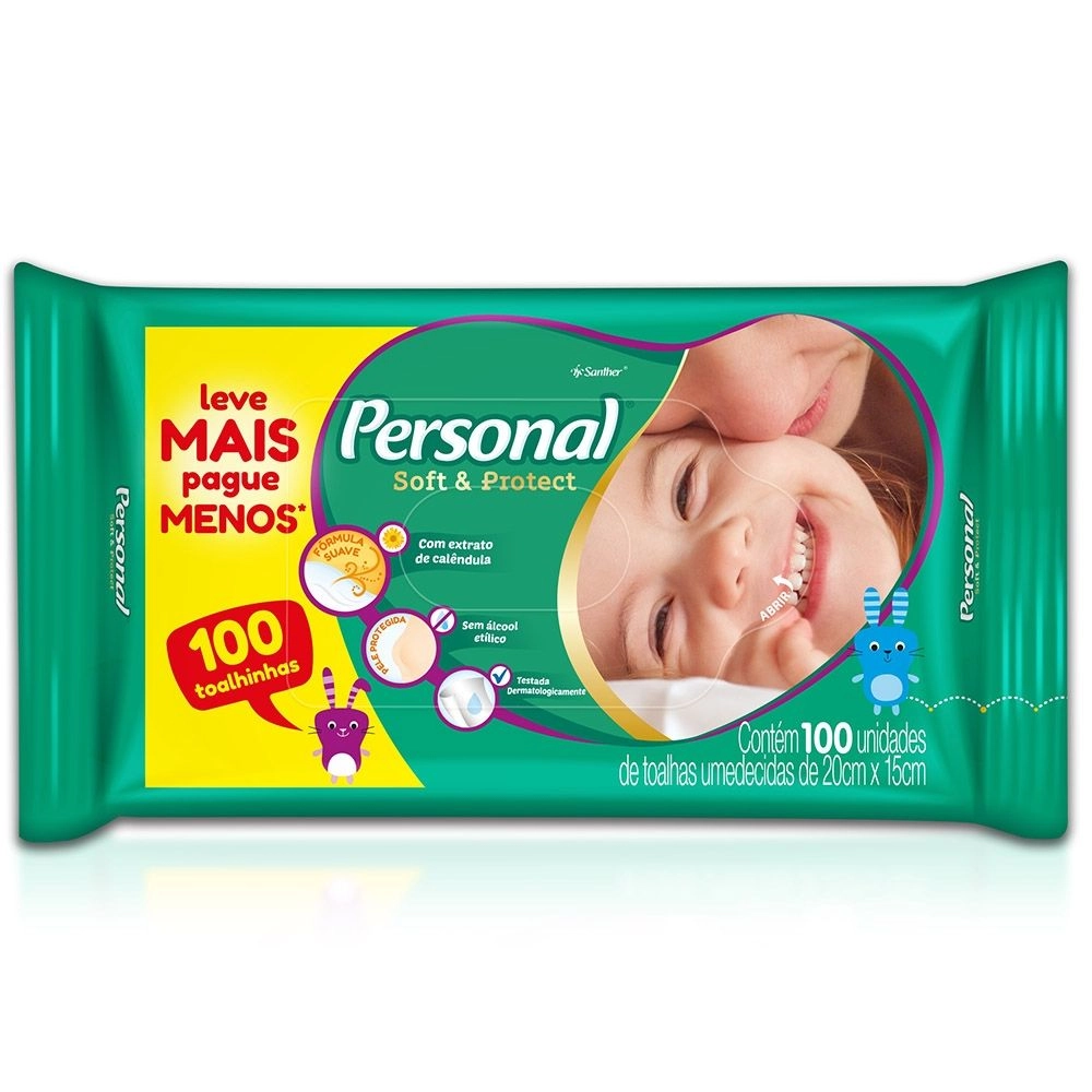 TOALHA UMEDECIDA PERSONAL 100U