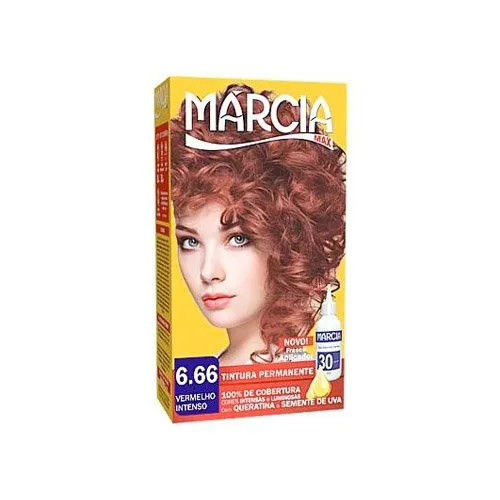 TINTURA PERMANENTE MARCIA VERMELHO INTENSO 6.66