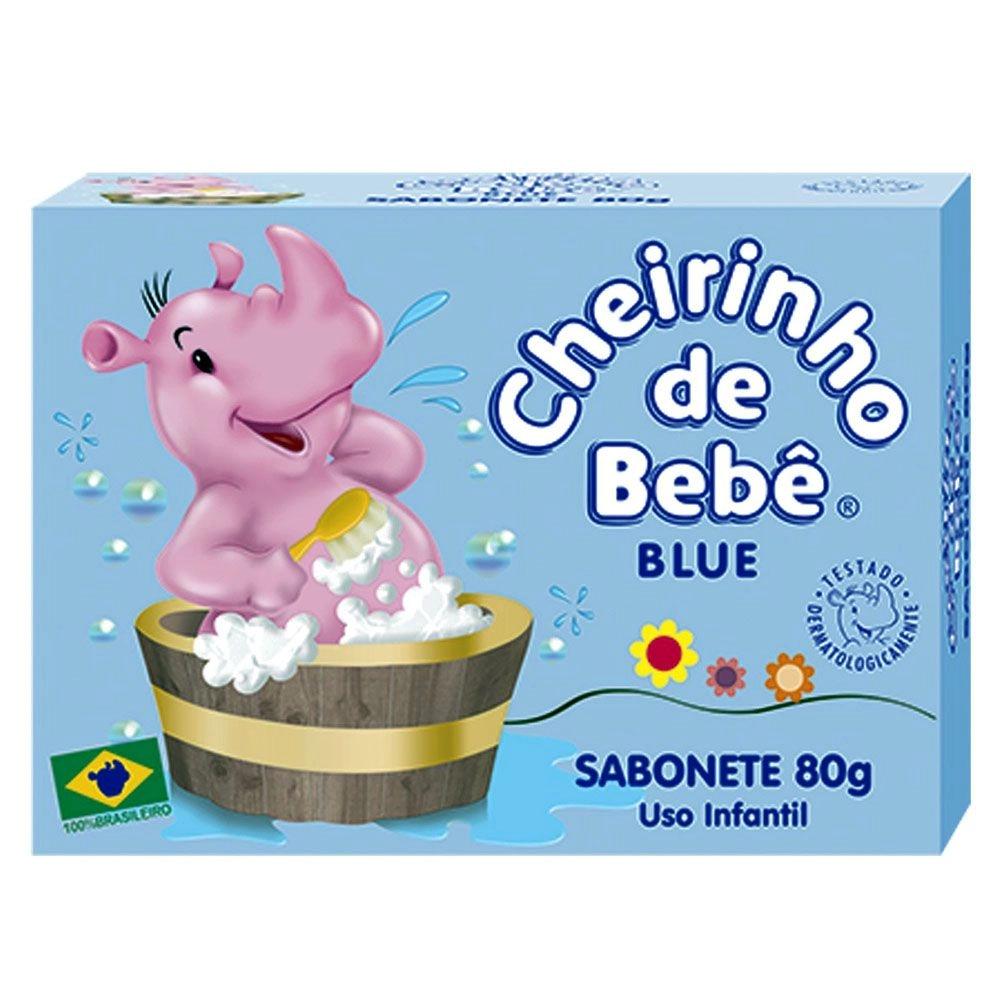 SABONETE INFANTIL CHEIRINHO DE BEBE BLUE 80G