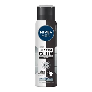 DESODORANTE AEROSOL NIVEA MEN BLACK WHITE INVISIBLE 150ML