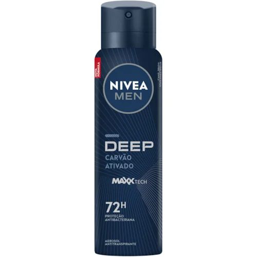 DESODORANTE AEROSOL NIVEA MEN DEEP CARVAO ATIVADO 150ML