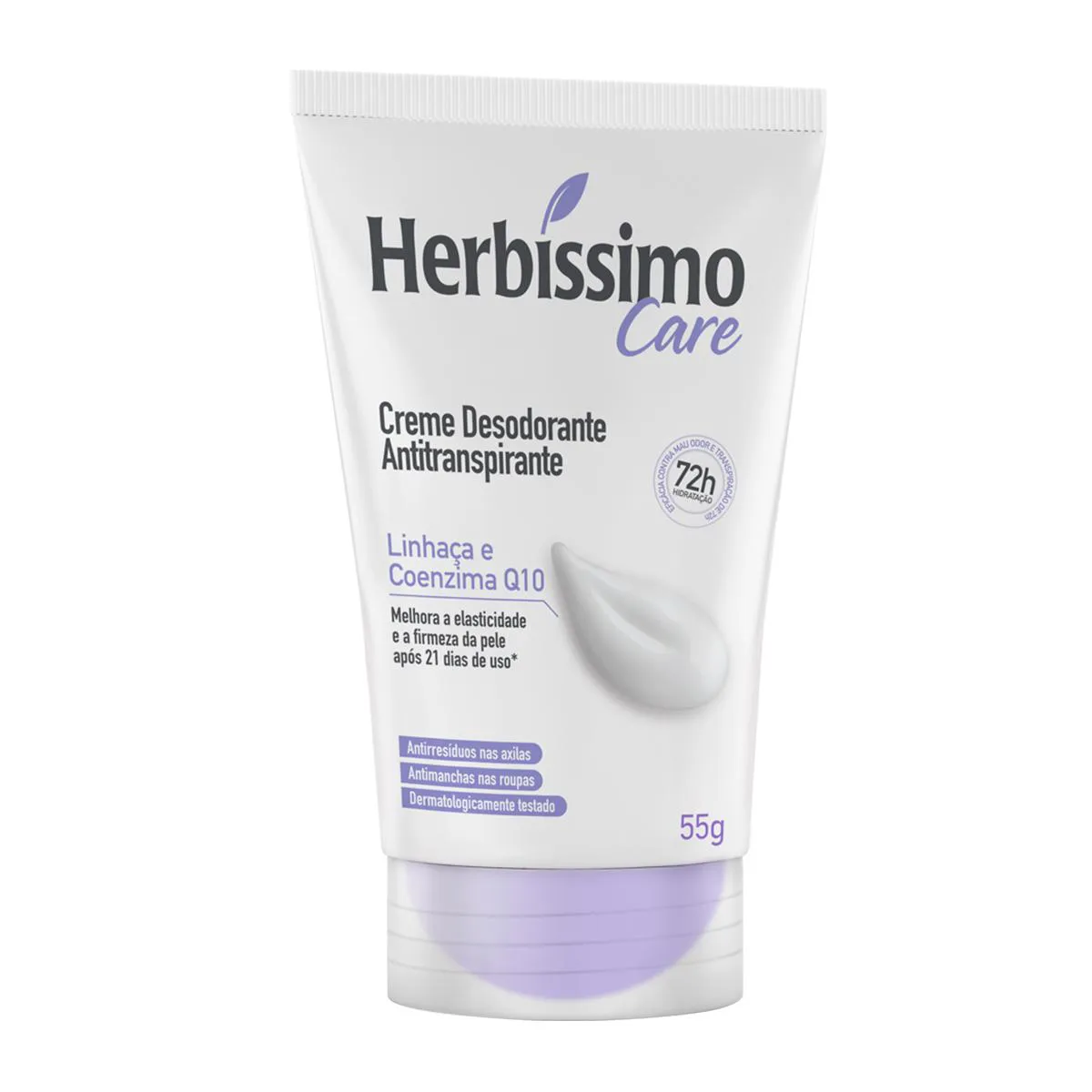 DESODORANTE CREME HERBISSIMO CARE LINHACA E COENZIMA Q10 BISNAGA 55G