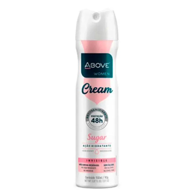 DESODORANTE AEROSOL ABOVE CREAM SUGAR FEMININO 150ML