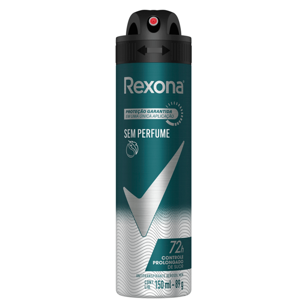 DESODORANTE AEROSOL REXONA SEM PERFUME MASCULINO 150ML