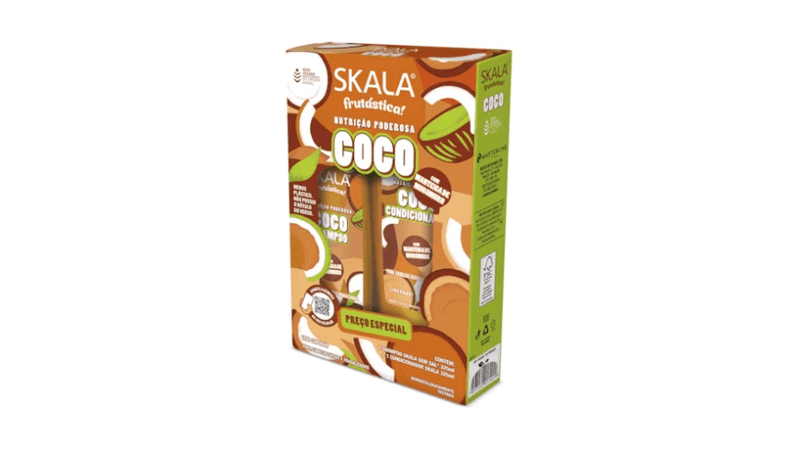 KIT SHAMPOO 325ML+CONDICIONADOR 200ML SKALA COCO