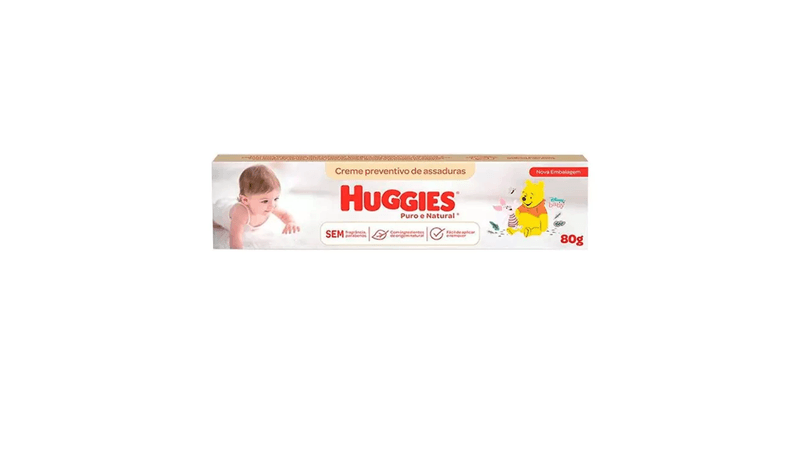 CREME ASSADURA HUGGIES PURO E NATURAL 80G