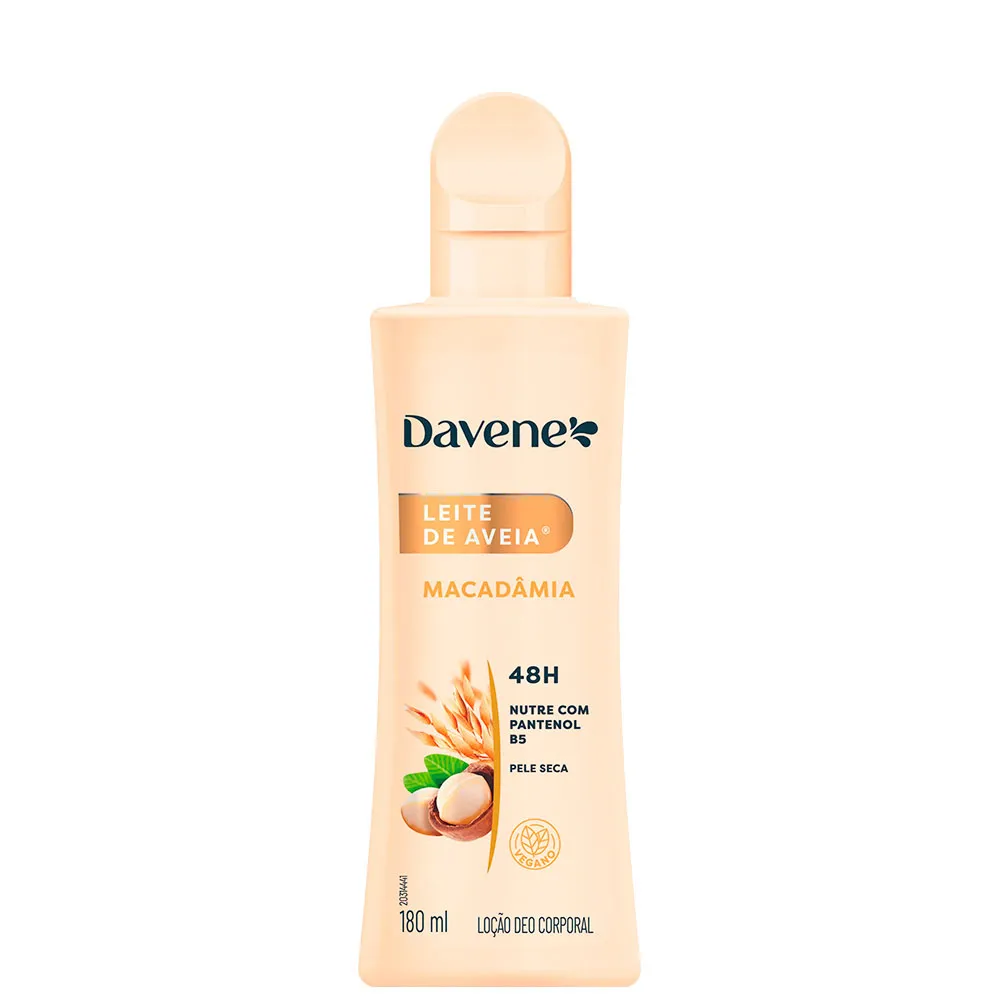 HIDRATANTE CORPO LEITE AVEIA DAVENE MACADAMIA 180ML