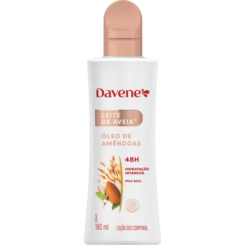 HIDRATANTE CORPO LEITE AVEIA DAVENE OLEO DE AMENDOA 180ML
