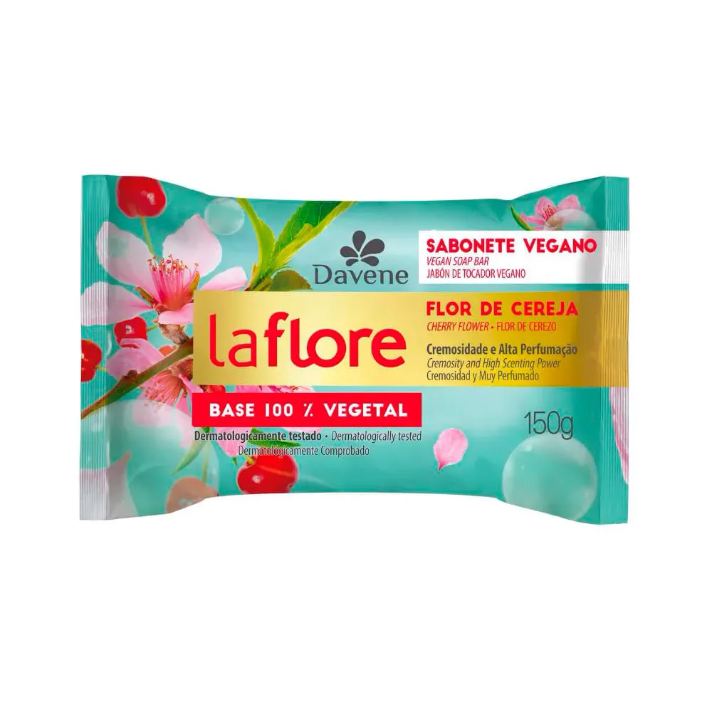 SABONETE DAVENE LA FLORE FLOR DE CEREJA 150G DUZIA