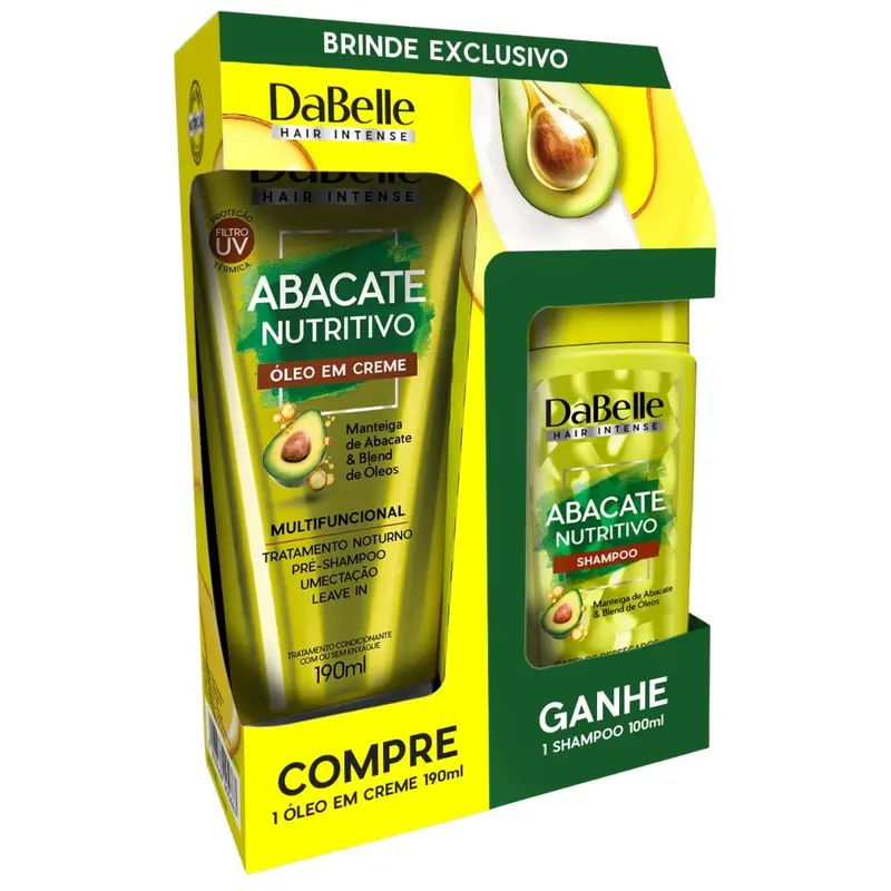 KIT DABELLE CR PENTEAR 190ML+SHAMPOO 100ML ABACATE