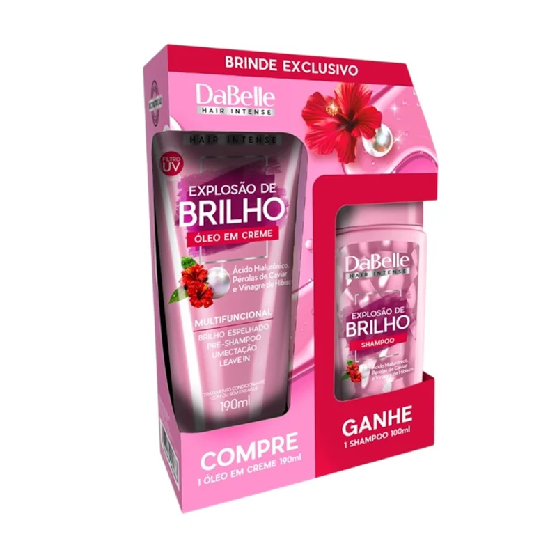 KIT DABELLE CR PENTEAR 190ML+SHAMPOO 100ML EXPLOSAO DE BRILHO