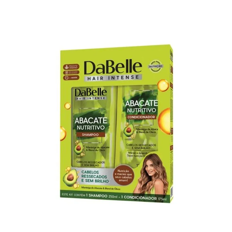 KIT SH 250ML+COND 175ML DABELLE ABACATE NUTRITIVO