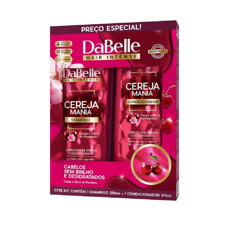 KIT SH 250ML+COND 175ML DABELLE CEREJA MANIA