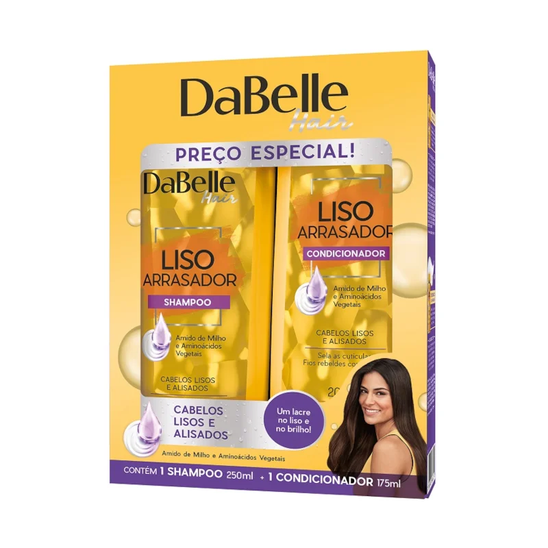 KIT SH 250ML+COND 175ML DABELLE LISO ARRASADOR