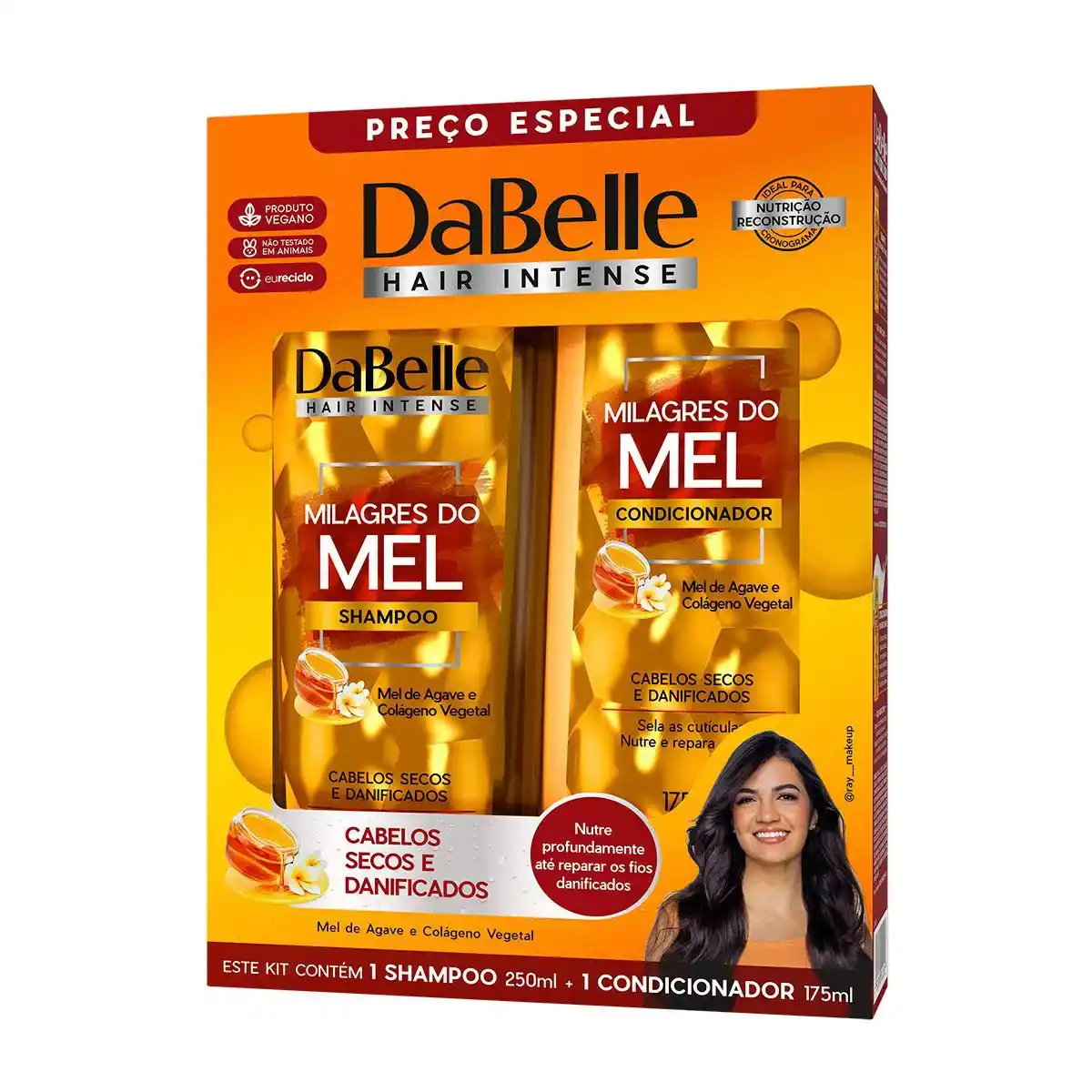 KIT SH 250ML+COND 175ML DABELLE MILAGRES DO MEL