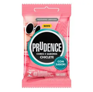 PRESERVATIVO PRUDENCE CHICLETE PACOTE 3U