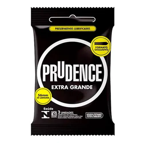 PRESERVATIVO PRUDENCE EXTRA GRANDE PACOTE 3U