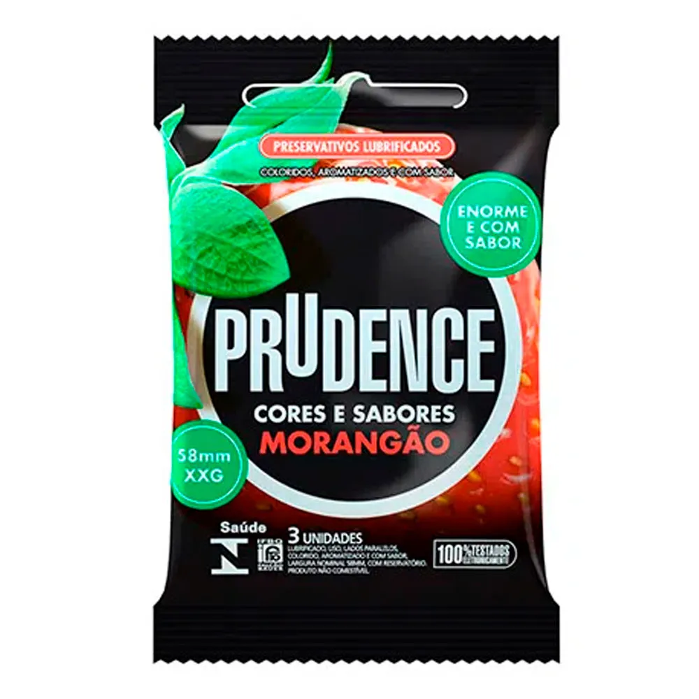 PRESERVATIVO PRUDENCE MORANGAO XXG PACOTE 3U