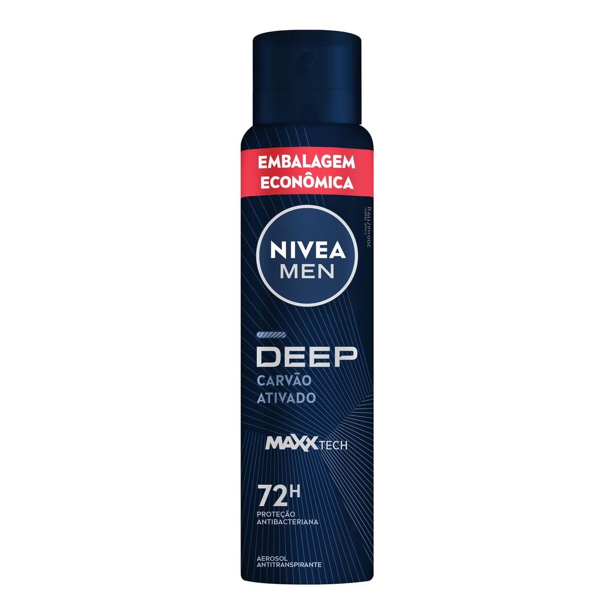 DESODORANTE AEROSOL NIVEA MEN DEEP CARVAO ATIVADO 200ML