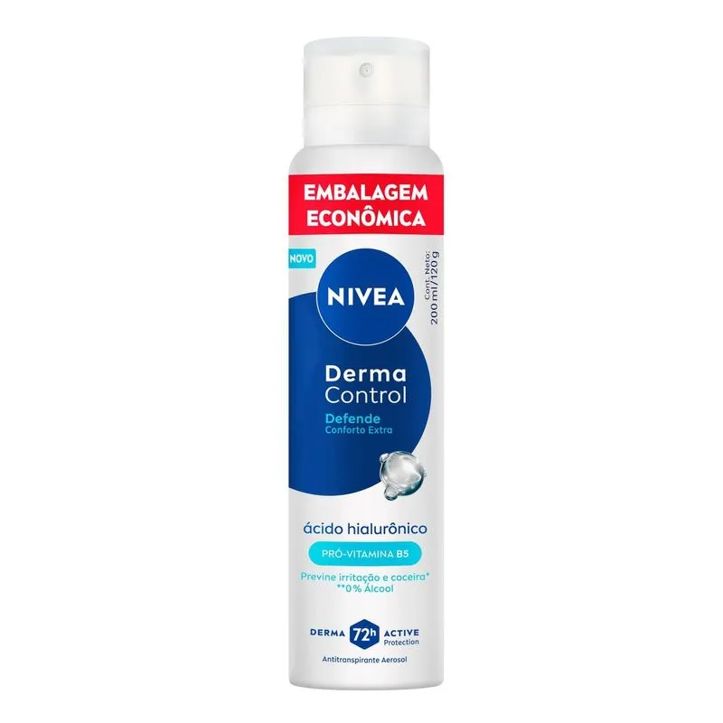 DESODORANTE AEROSOL NIVEA FEM DERMA CONTROL 200ML