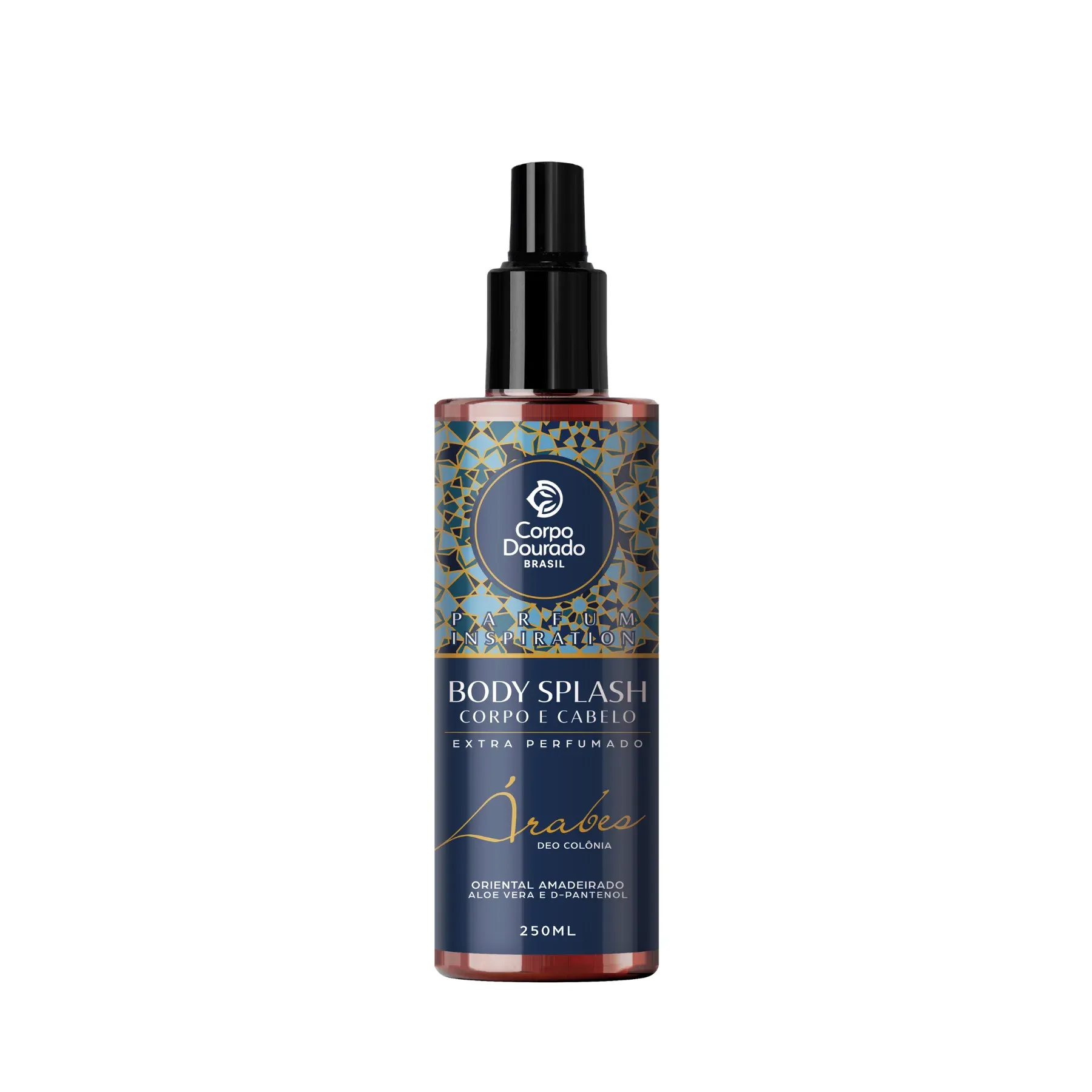 BODY SPLASH CORPO DOURADO CORPO E CABELO ARABES 250ML