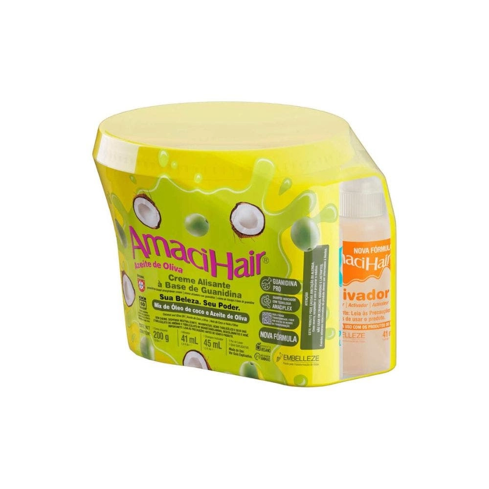 RELAXAMENTO CAPILAR AMACIHAIR OLEO DE COCO E AZEITE DE OLIVA 200G