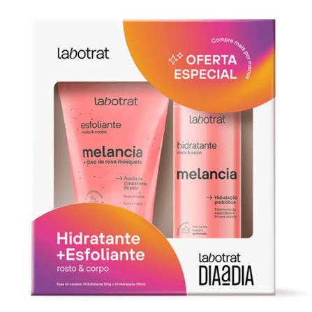 KIT ESFOLIANTE 150ML+HIDRATANTE 190ML MELANCIA LABOTRAT