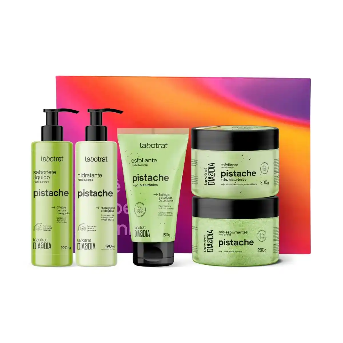 KIT LABOTRAT SAB LIQUIDO+HIDRATANTE+ESFOLIANTES PISTACHE