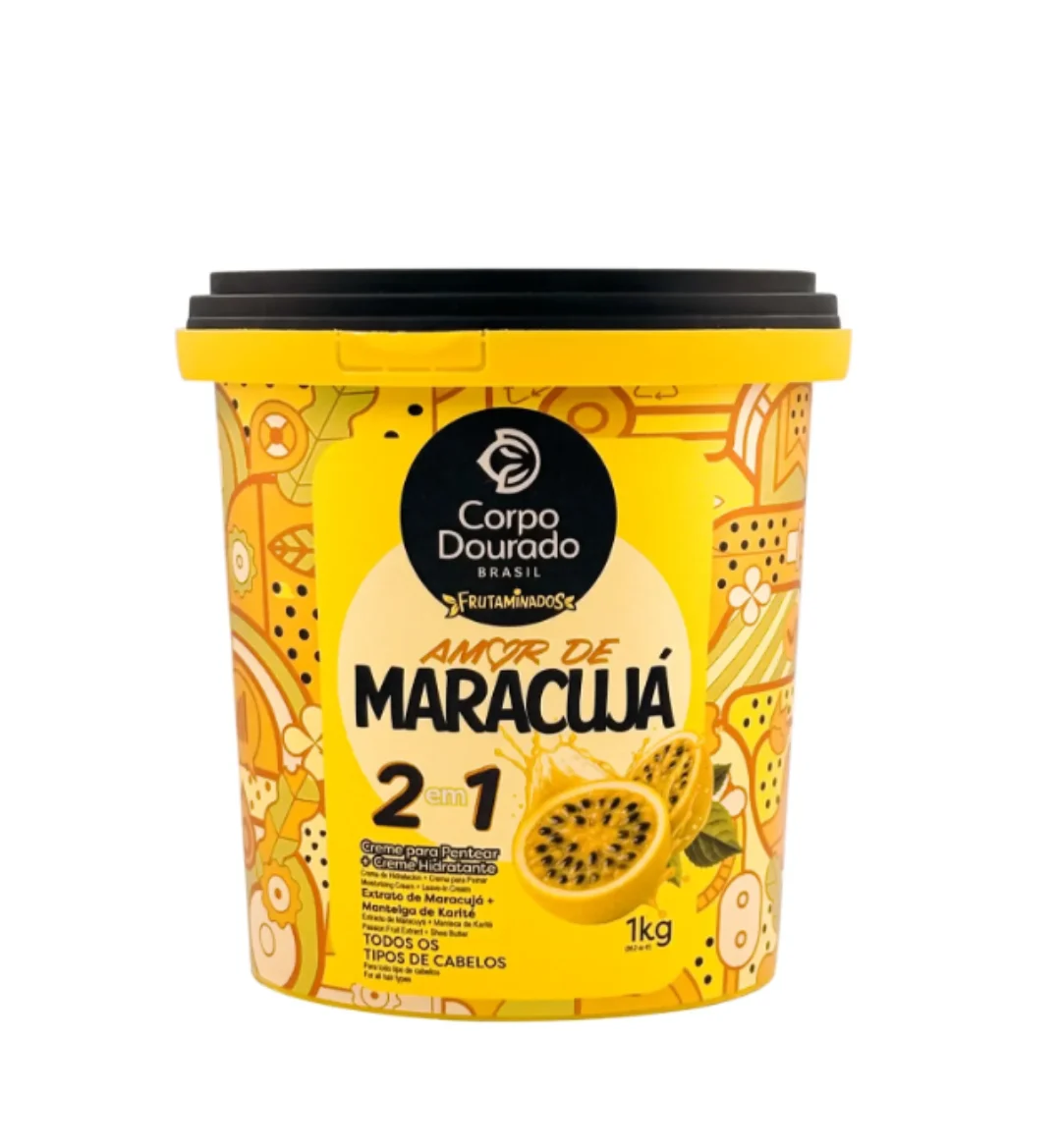CREME CABELO 2EM1 CORPO DOURADO AMOR DE MARACUJA 1KG